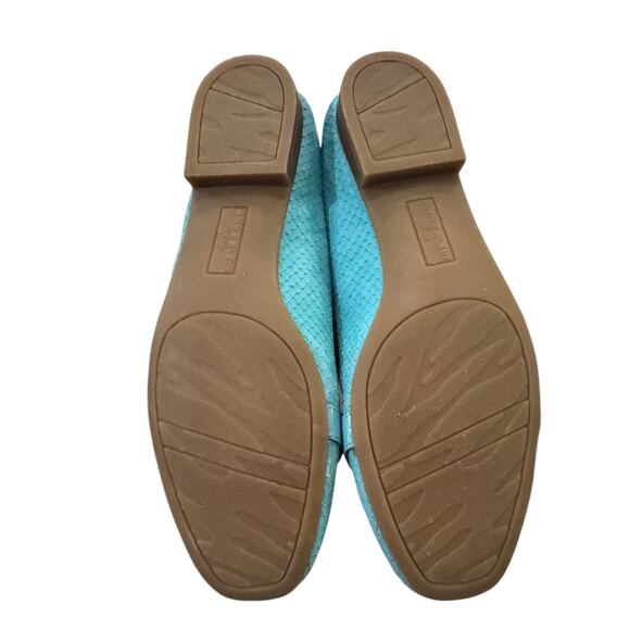 Anne Klein Talin Women’s Sky Blue Suede Leather Flats 5.5 - Picture 7 of 7